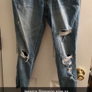 Jessica Simpson over the belly maternity jeans